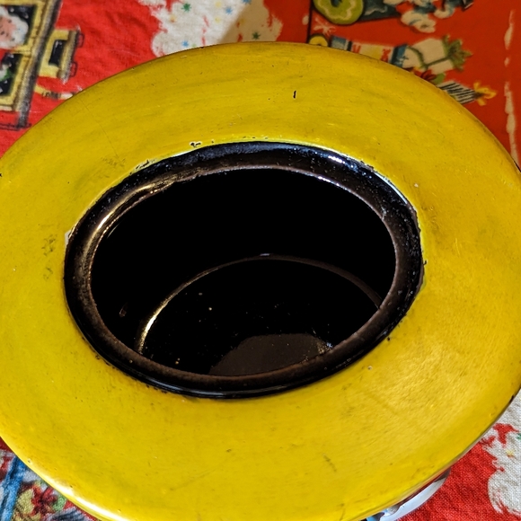 Vintage 50s Thames Redware Hand Painted Black Clown Face Lidded Teapot Japan INC - Picture 9 of 9